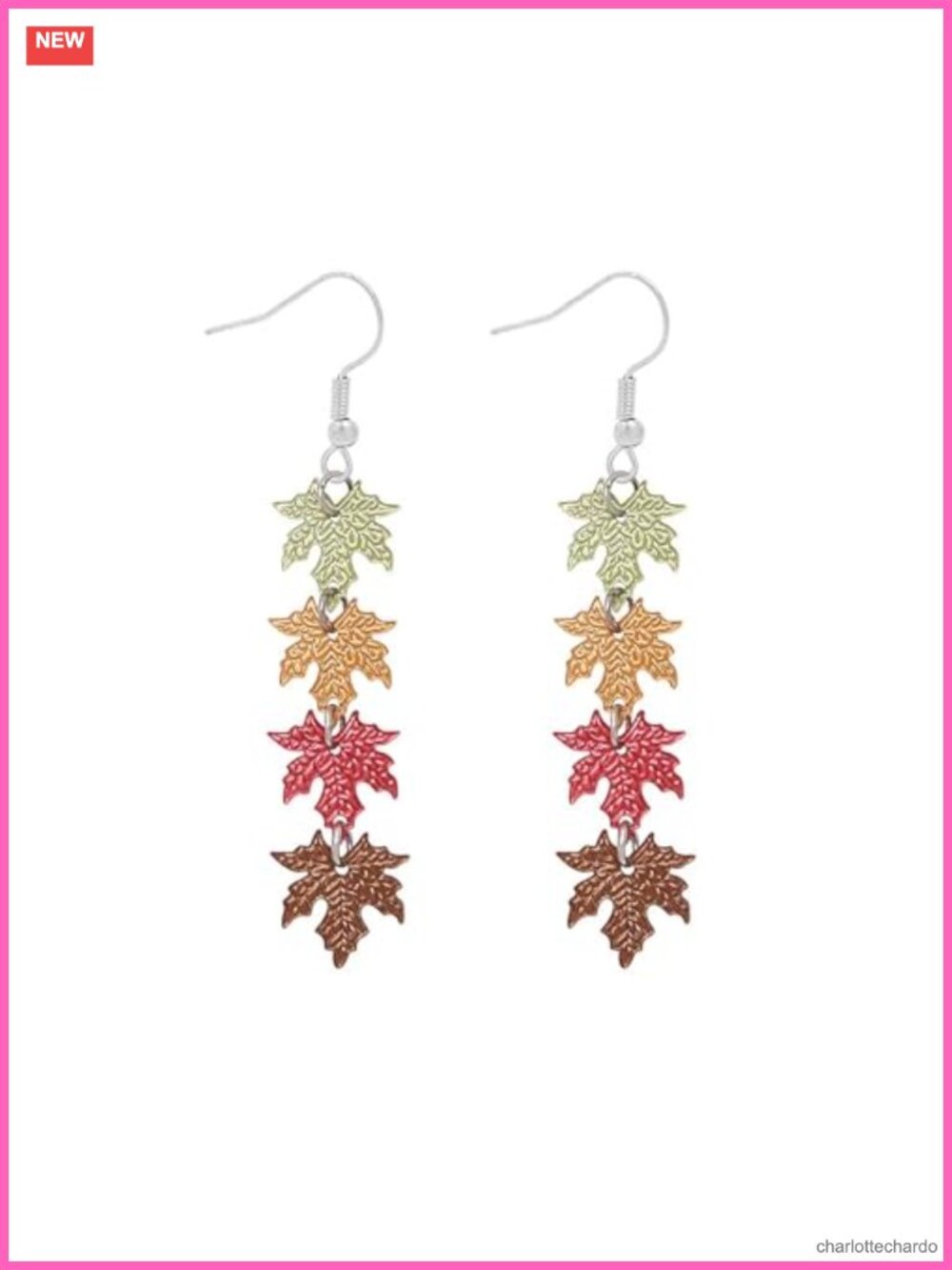Maple Leaf Dangle Earrings Alloy Hypoallergenic Fall Jewelry